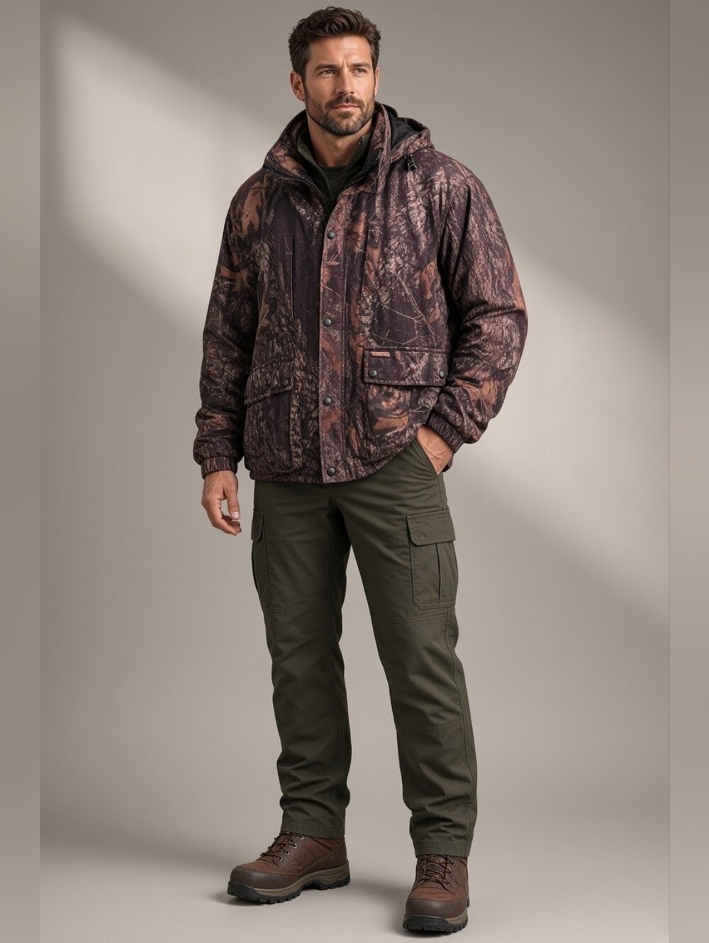 Remington Brown Camo Performance Jacket with Hood